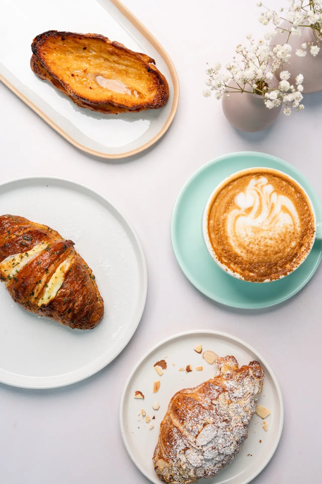 Coffee and pastries from +Bake Cafe in Rancho Cucamonga